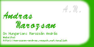 andras marozsan business card